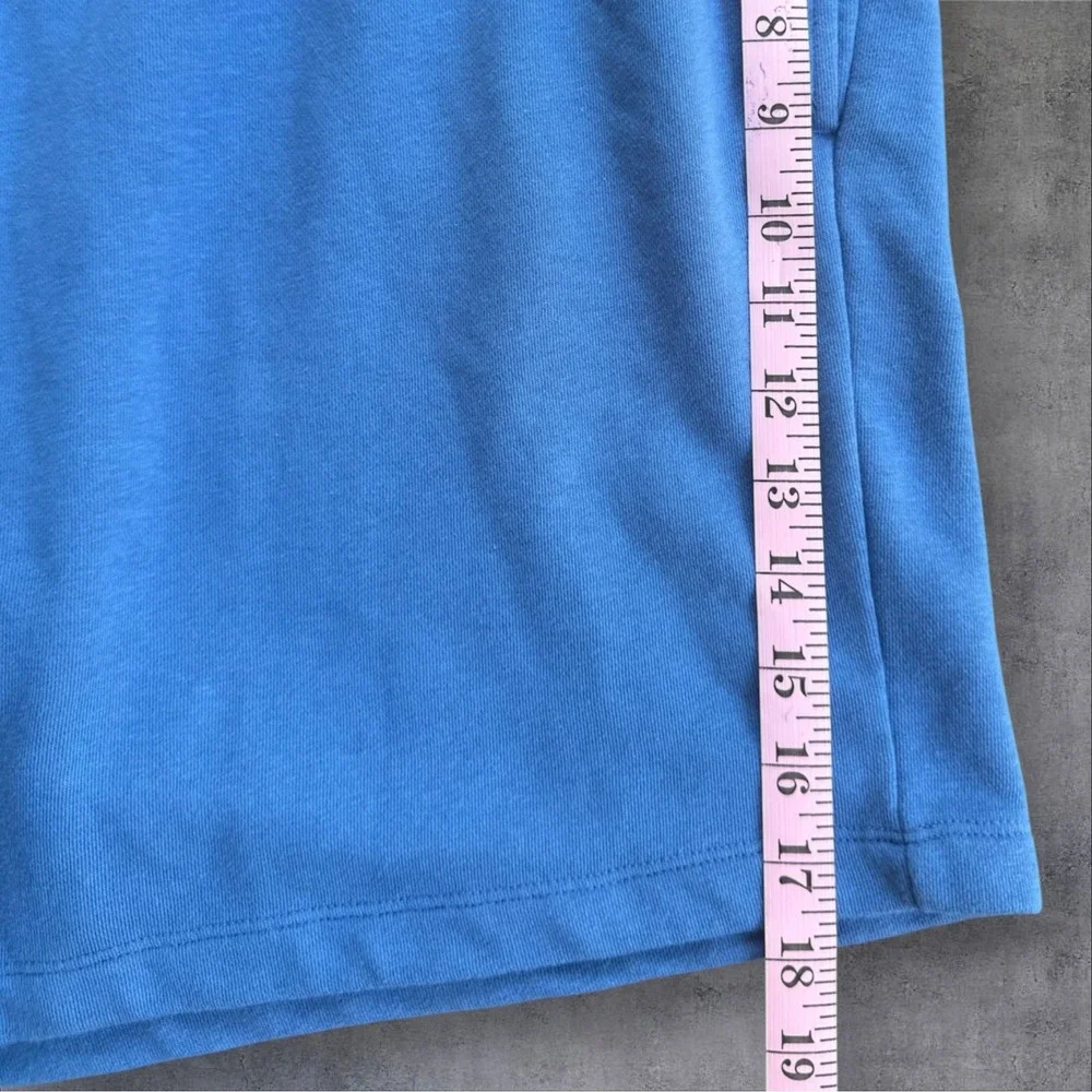 GAP French Terry Sweat Shorts XL Blue Elastic Drawstring Waist Comfort Pull-on